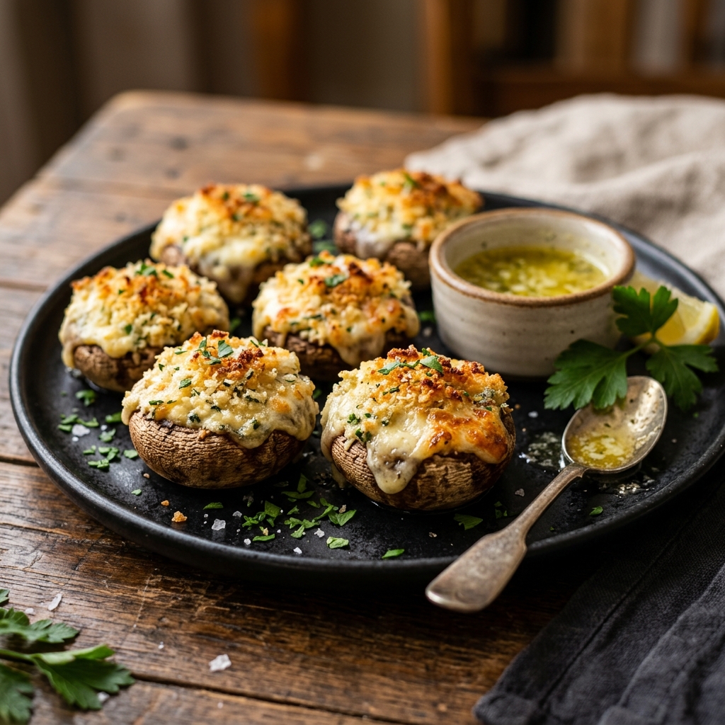 LongHorn White Cheddar Stuffed Mushrooms